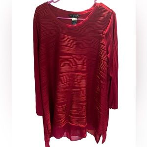 Ali Miles Red Shirt. Size 1X